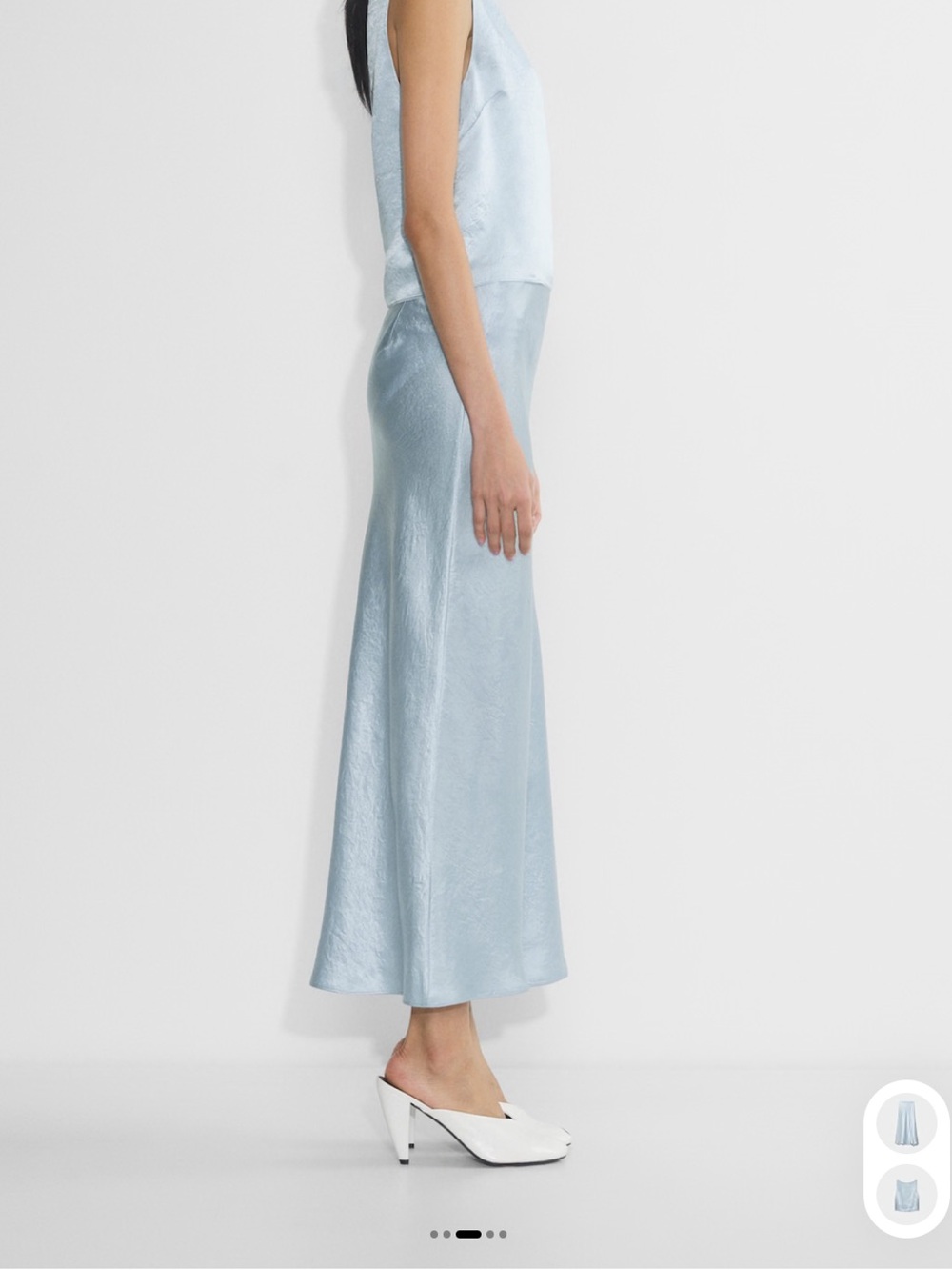 Satin Slip Maxi Skirt - Picture 2 of 6